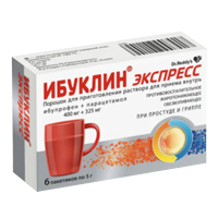 Ибуклин Экспресс порошок 400мг+325мг 5г 6шт