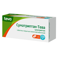 Суматриптан-Тева таблетки 100мг 6шт