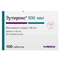 Эутирокс таблетки 100мкг 100шт