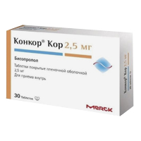 Конкор Кор таблетки 2.5мг 30шт