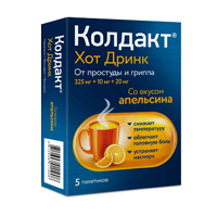 Колдакт Хот Дринк порошок 325мг+10мг+20мг 10г 5шт