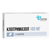 Клотримазол таблетки 100мг 6шт