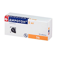Диротон таблетки 5мг 56шт