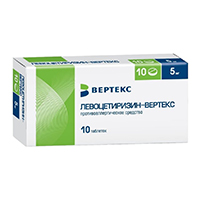 Левоцетиризин-Вертекс таблетки 5мг 10шт