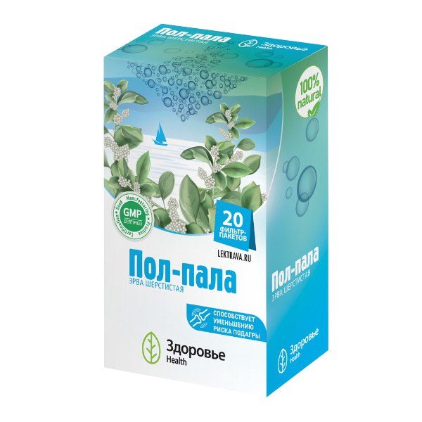Здоровье (Health) Пол-Пала (эрва шерстистая) чай 1.5г 20шт