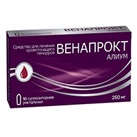 Венапрокт Алиум суппозитории 250мг 10шт