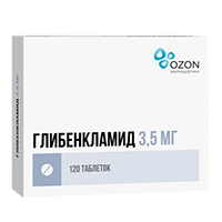 Глибенкламид таблетки 3.5мг 120шт