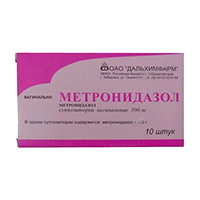 Метронидазол суппозитории 500мг 10шт
