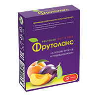 Фрутолакс на основе фруктов и пищевых волокон 15шт