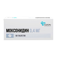 Моксонидин таблетки 0.4мг 60шт