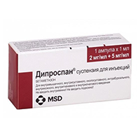 Дипроспан суспензия для инъекций 2мг+5мг/мл 1мл