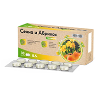 BioForte Растительные таблетки с сенной и абрикосом таблетки 0.5г 30шт