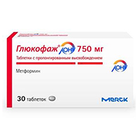 Глюкофаж Лонг таблетки 750мг 30шт