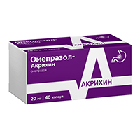 Омепразол-Акрихин капсулы 20мг 40шт