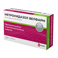 Метронидазол Велфарм таблетки 250мг 20шт