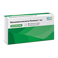 Фолиевая кислота Реневал таблетки 1мг 60шт
