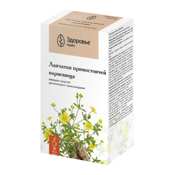 Лапчатки прямостоячей корневища сырье 1.5г 20шт