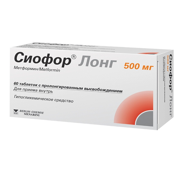 Сиофор Лонг таблетки 500мг 60шт
