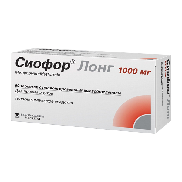 Сиофор Лонг таблетки 1000мг 60шт