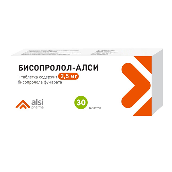Бисопролол-АЛСИ таблетки 2.5мг 30шт
