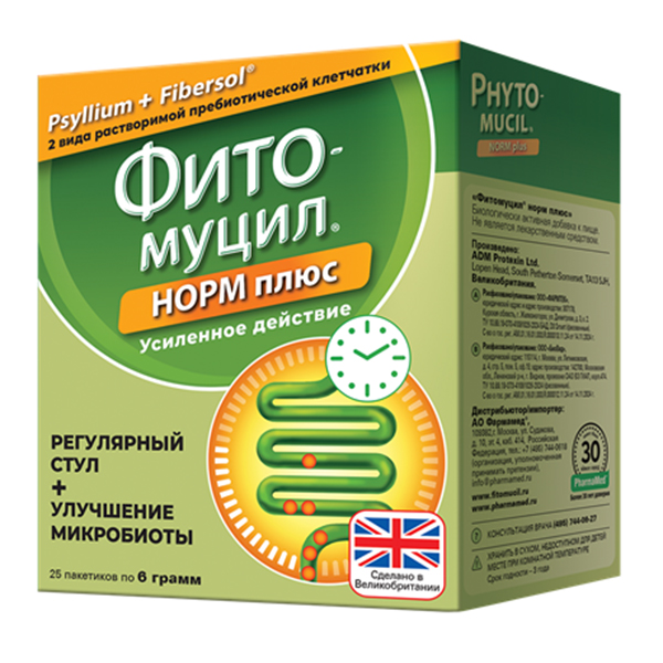 Фитомуцил Норм Плюс порошок 6г 25шт