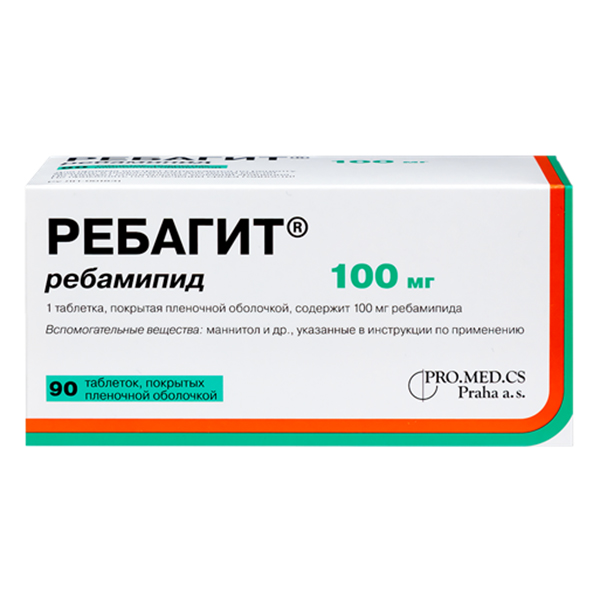 Ребагит таблетки 100мг 90шт