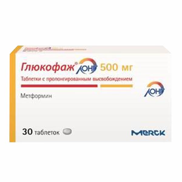 Глюкофаж Лонг таблетки 500мг 30шт