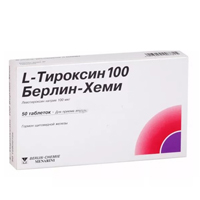 L-тироксин 100 Берлин Хеми таблетки 100мкг 50шт