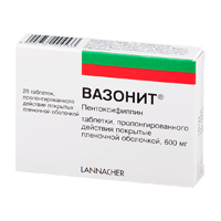 Вазонит таблетки 600мг 20шт
