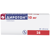 Диротон таблетки 10мг 28шт