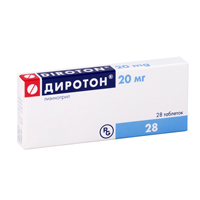 Диротон таблетки 20мг 28шт