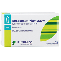 Бисакодил-Нижфарм суппозитории 10мг 10шт
