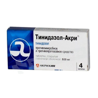 Тинидазол-Акри таблетки 500мг 4шт