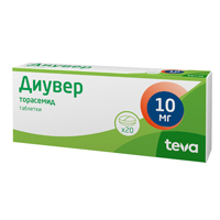 Диувер таблетки 10мг 20шт