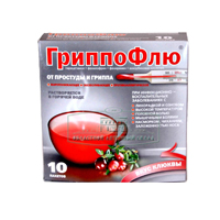 ГриппоФлю от простуды и гриппа порошок 13г 10шт