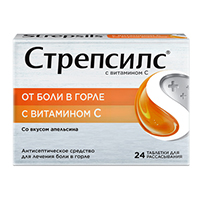Стрепсилс с витамином С таблетки 24шт