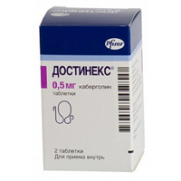 Достинекс таблетки 0.5мг 2шт