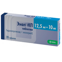Энап-НЛ таблетки 12.5мг+10мг 20шт