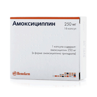 Амоксициллин капсулы 250мг 16шт