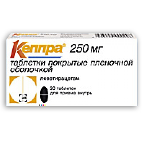 Кеппра таблетки 250мг 30шт