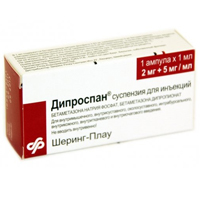 Дипроспан суспензия для инъекций 2мг+5мг/мл 1мл