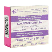 Кокарбоксилаза лиофилизат для инъекций 50мг 5шт
