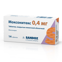 Моксонитекс таблетки 0.4мг 14шт