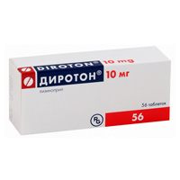 Диротон таблетки 10мг 56шт
