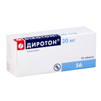 Диротон таблетки 20мг 56шт