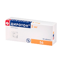 Диротон таблетки 5мг 56шт