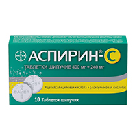 Аспирин-С таблетки 400мг+240мг 10шт