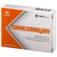Линкомицин капсулы 250мг 20шт