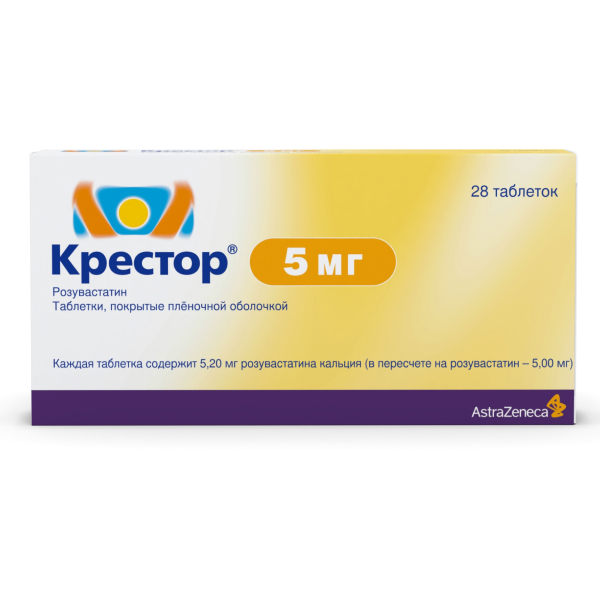 Крестор таблетки 5мг 28шт